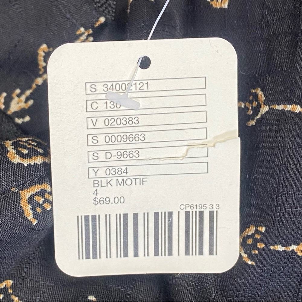 NWT Urban Outfitters Ecote Cut Out A-Line Mini Dress in Black Print Sz 4 - Picture 15 of 16